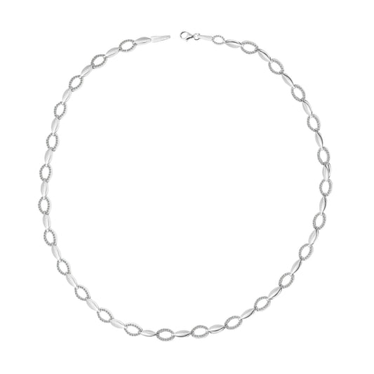 Damen Halskette aus 925 Silber mit Zirkonia 45 cm