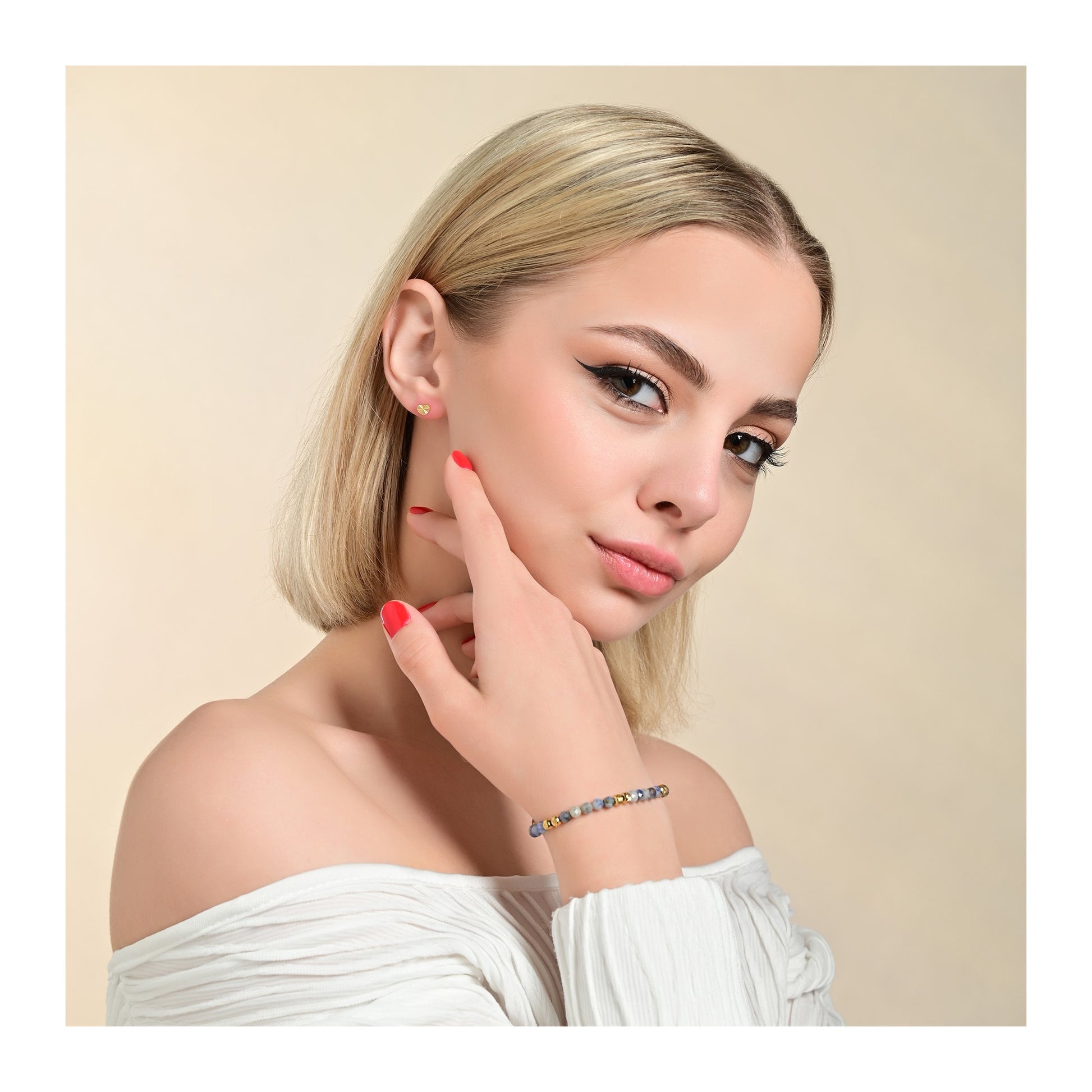 Damen Armband aus Edelstahl 17 cm