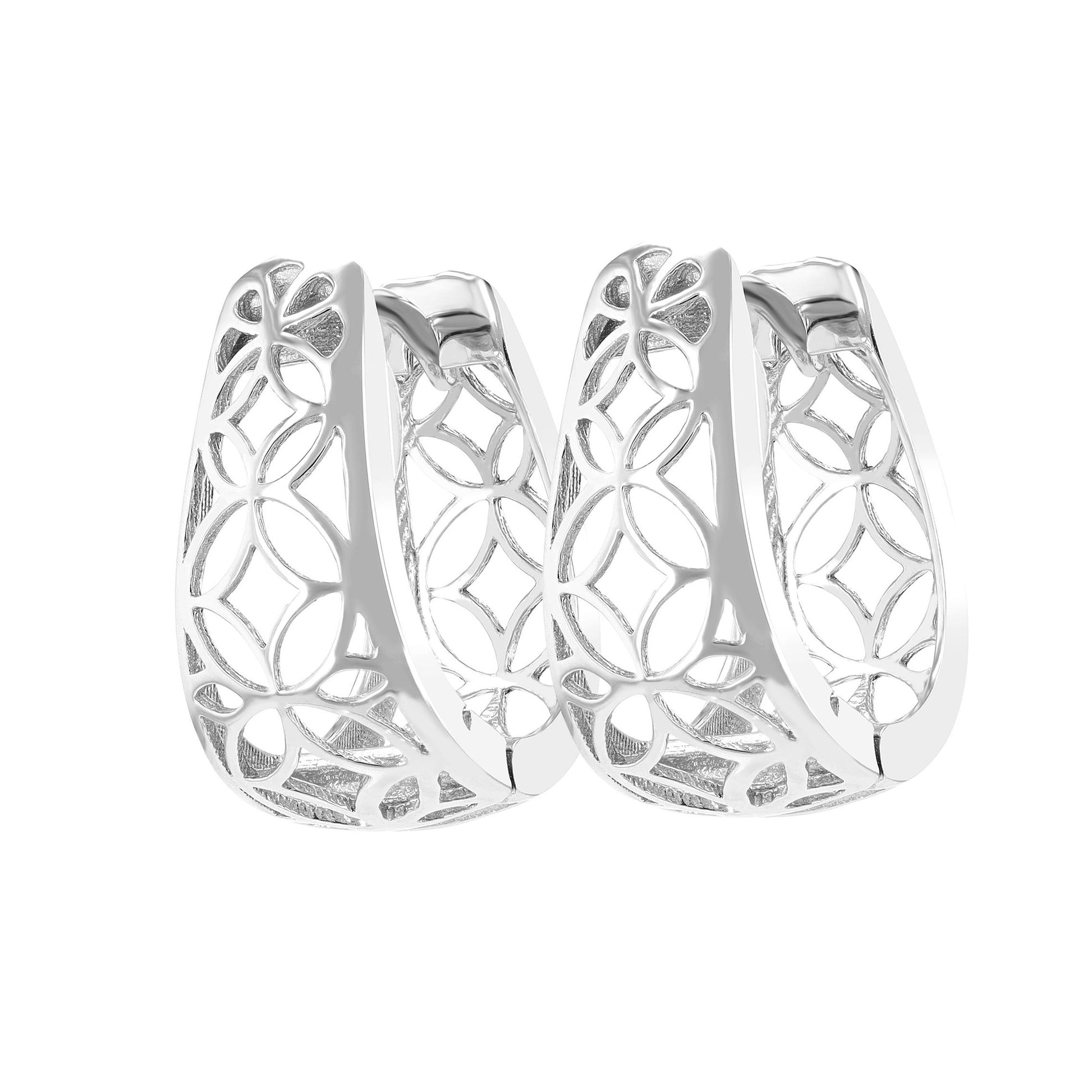 Damen Ohrringe – Klappcreole aus 925 Silber