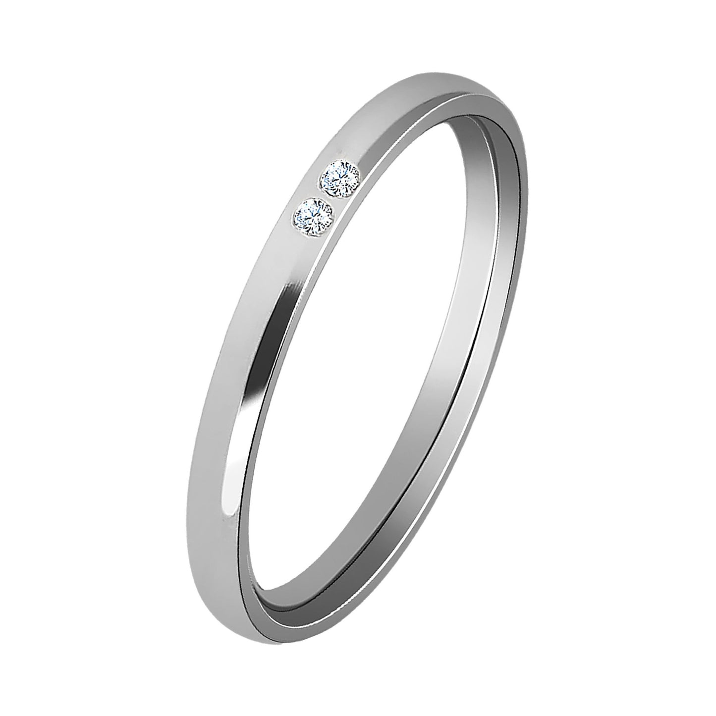 Damen Ring aus Edelstahl mit Strass Steinchen