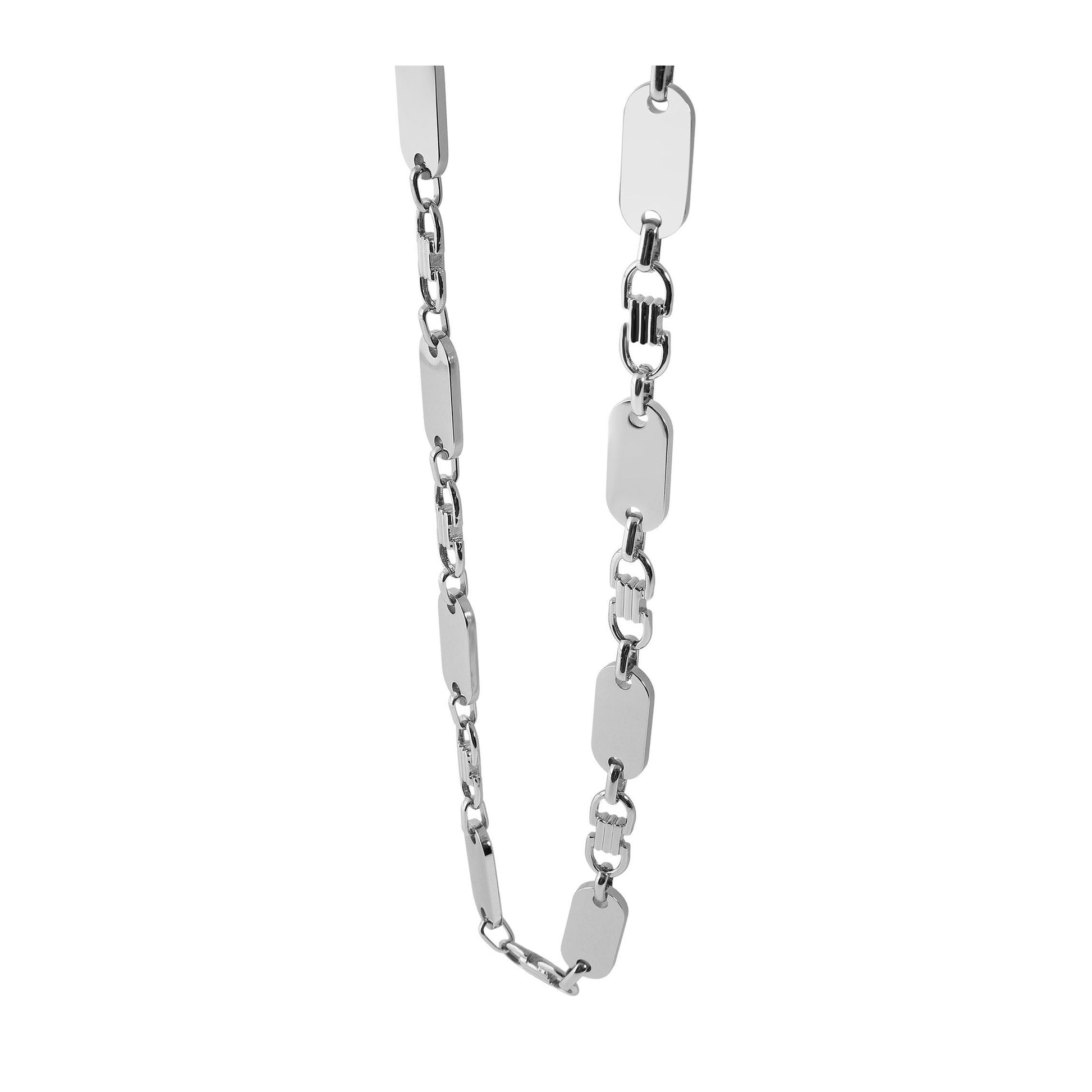 Unisex Halskette – Plattenkette aus Edelstahl 60 cm