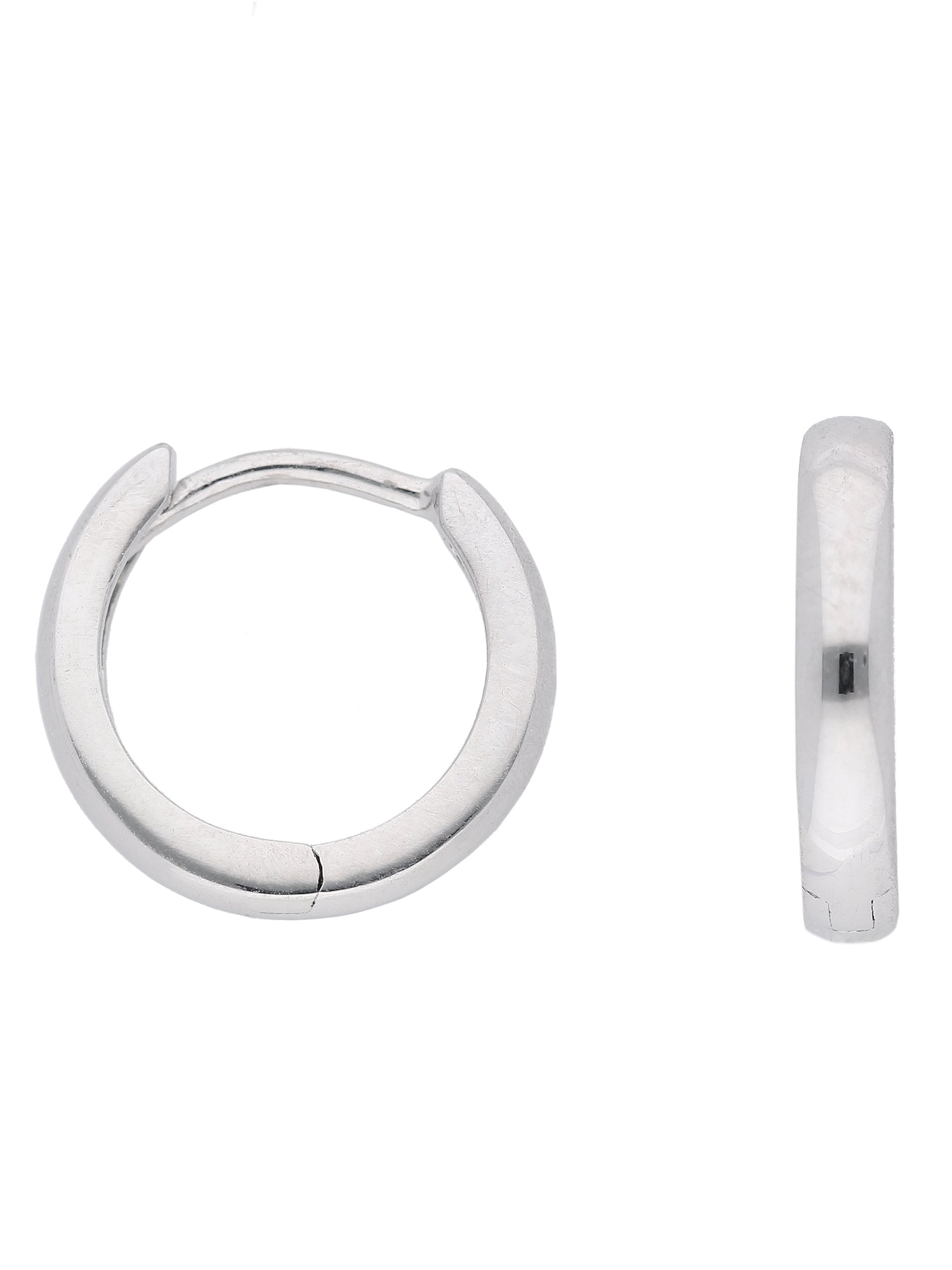 Adelia´s 585 Weißgold Ohrringe   Creolen Ø 12 mm