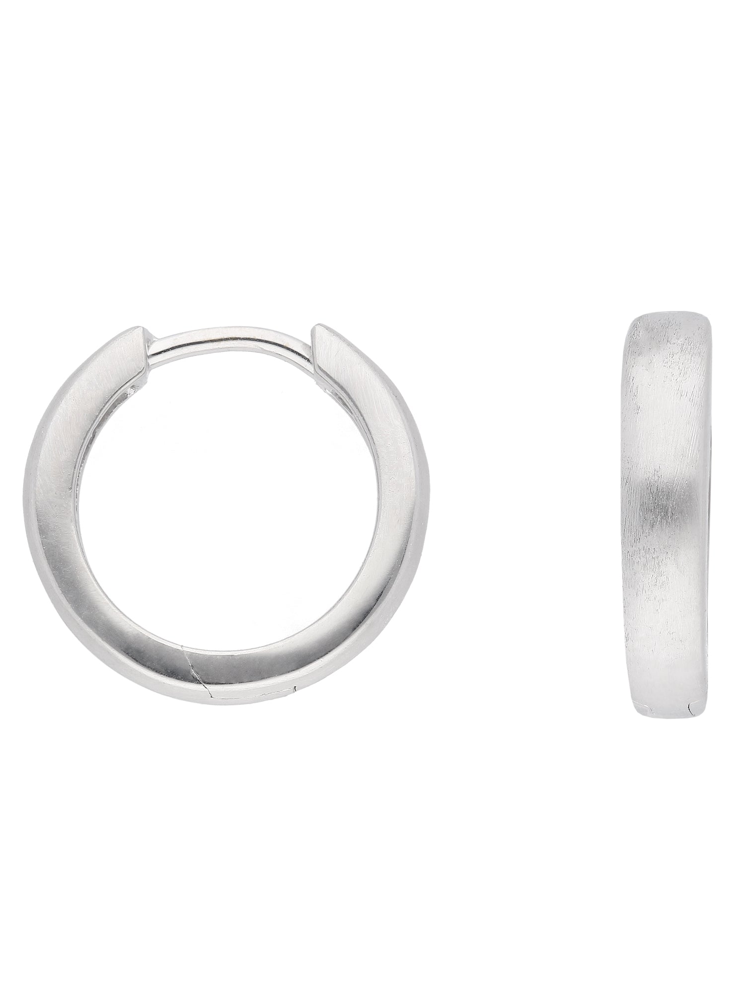 Adelia´s 375 Weißgold Ohrringe   Creolen Ø 13,3 mm