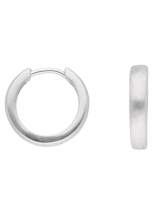 Adelia´s 375 Weißgold Ohrringe   Creolen Ø 13,3 mm