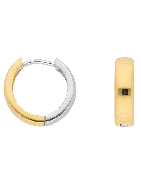 Adelia´s 333 Weißgold Ohrringe   Creolen Ø 13,8 mm