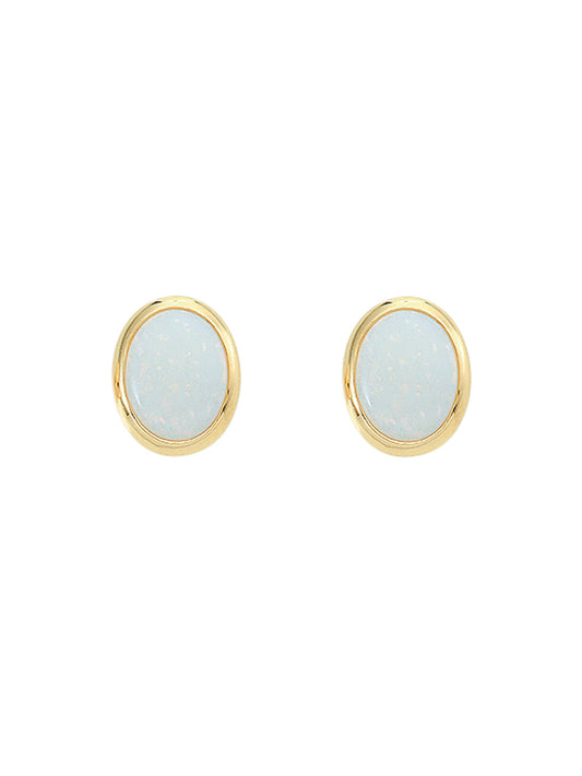 Adelia´s 585 Gold Ohrringe   Ohrstecker mit Opal