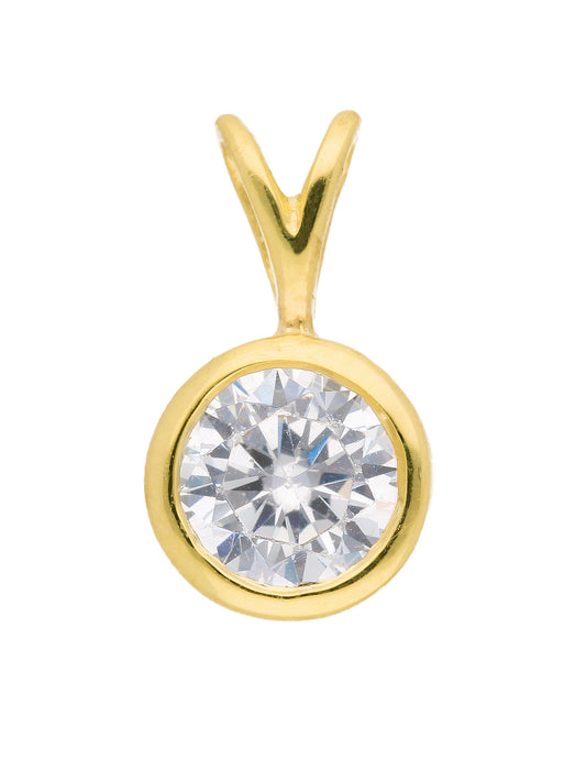 Adelia´s 333 Gold Anhänger mit Zirkonia Ø 6 mm