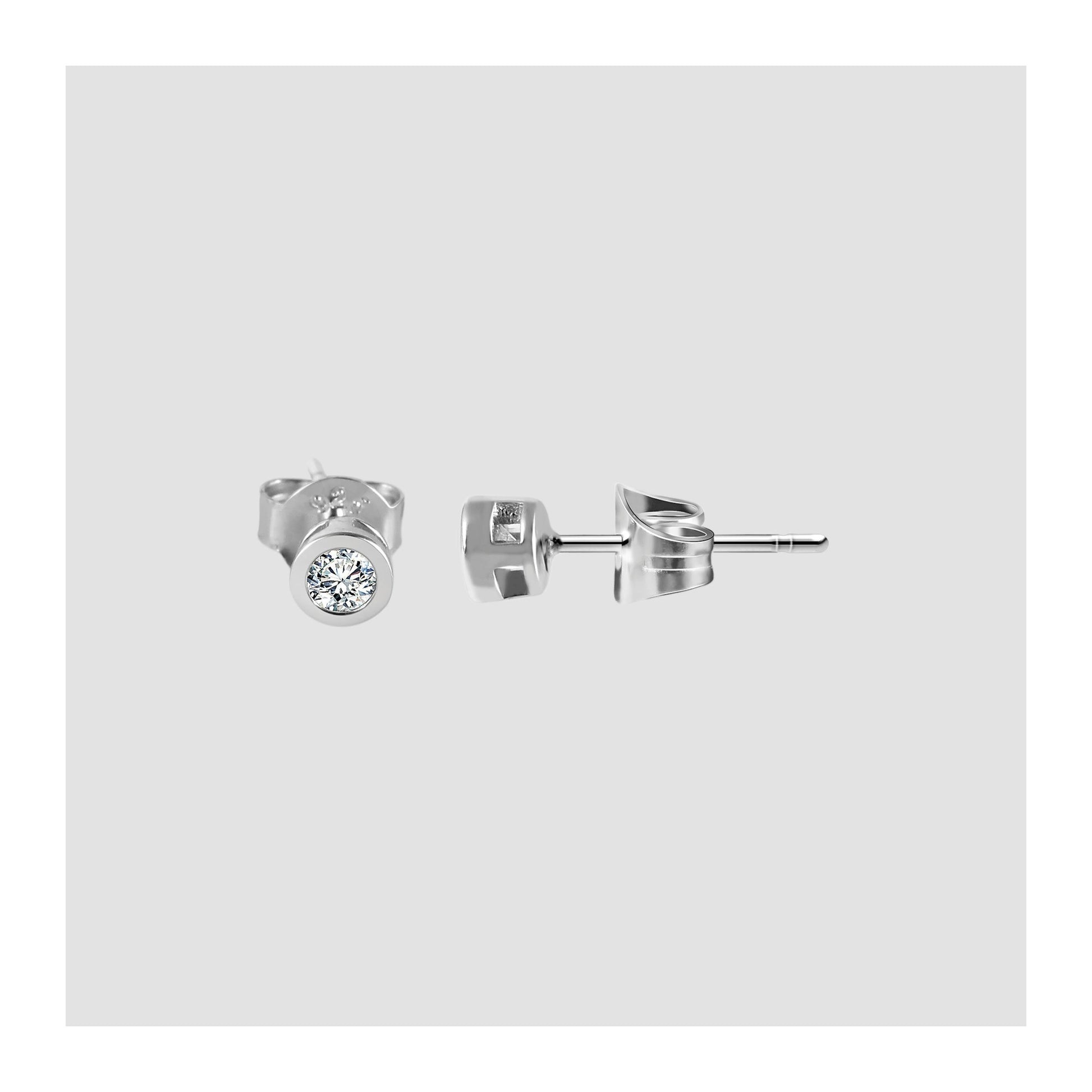 Kinder Ohrringe – Ohrstecker aus 925 Silber mit Zirkonia