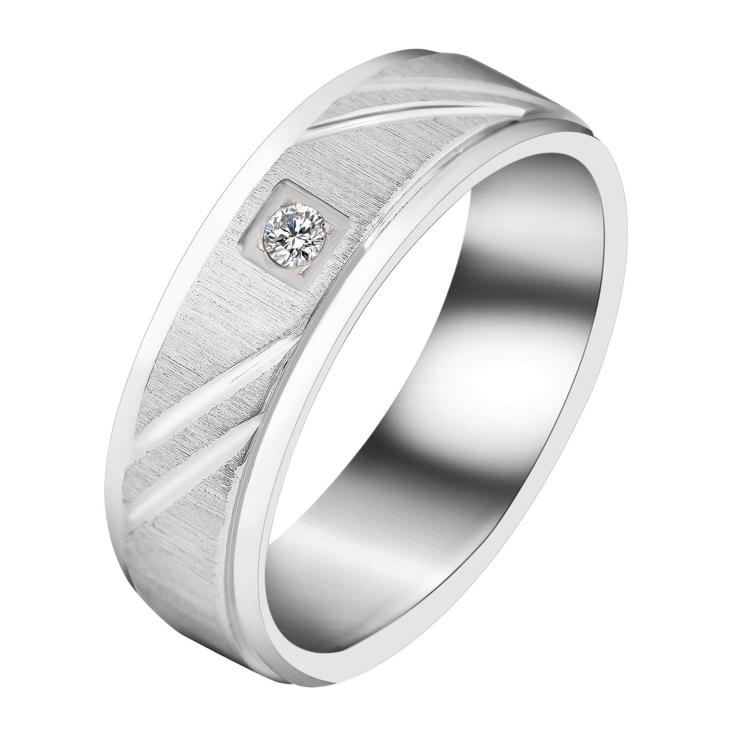 Damen Ring aus Edelstahl mit Strass Steinchen