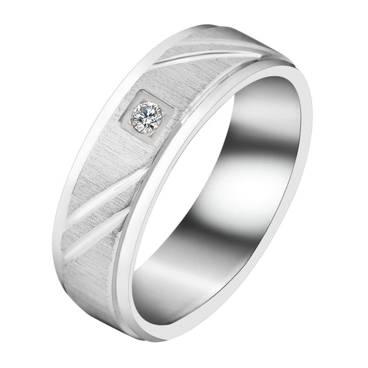 Damen Ring aus Edelstahl mit Strass Steinchen