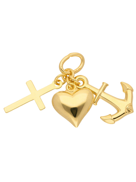 Adelia´s 585 Gold Anhänger Glaube-Liebe-Hoffnung