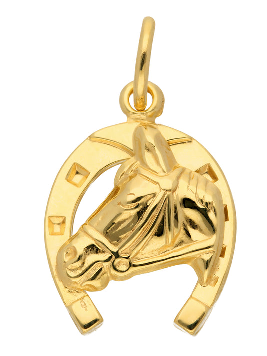 Adelia´s 333 Gold Anhänger Pferdekopf im Hufeisen