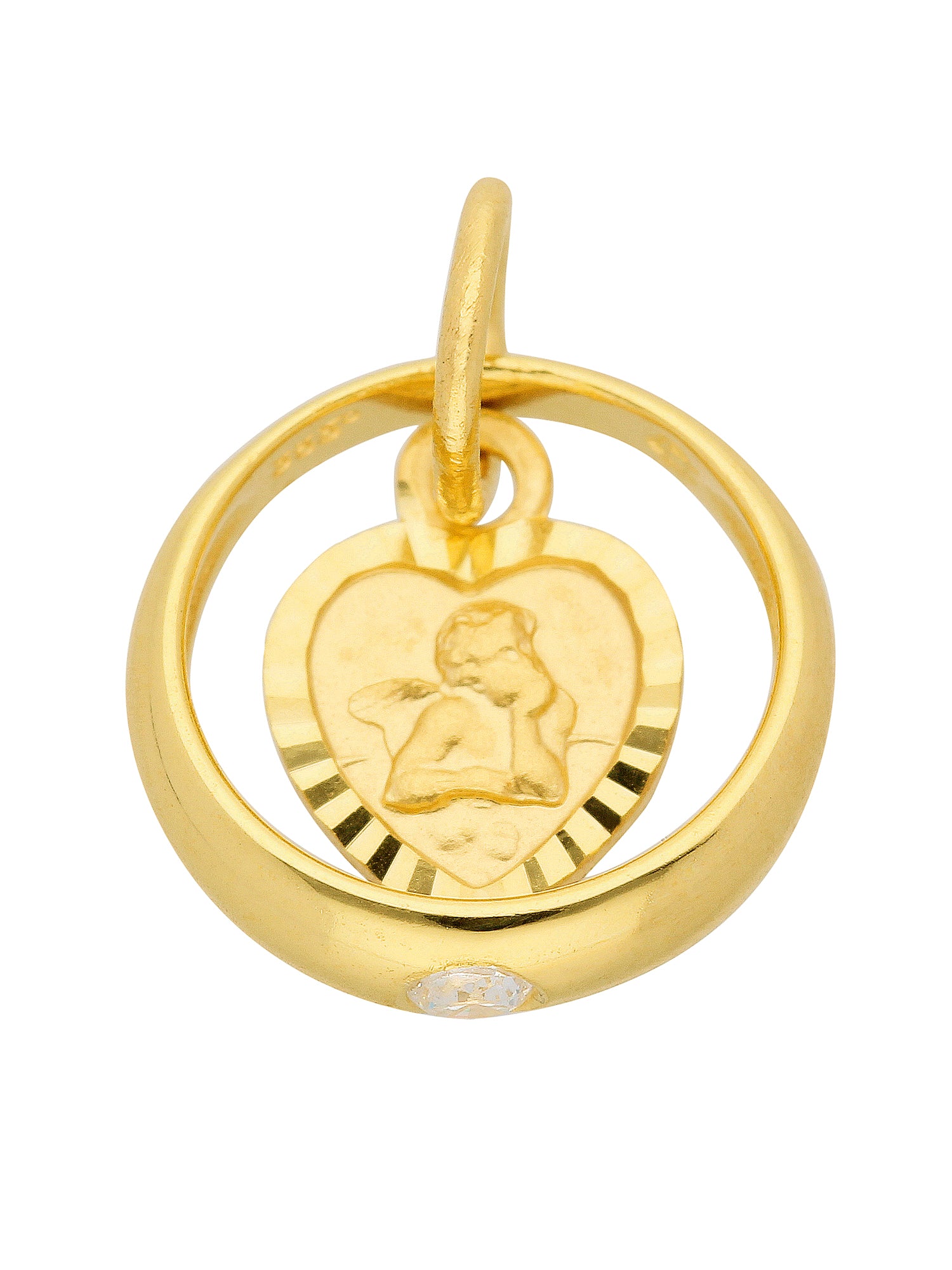 Adelia´s 333 Gold Anhänger Taufring mit Zirkonia Ø 10,6 mm