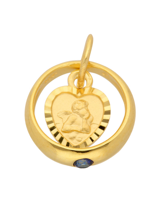Adelia´s 333 Gold Anhänger Taufring mit Safir Ø 10,6 mm