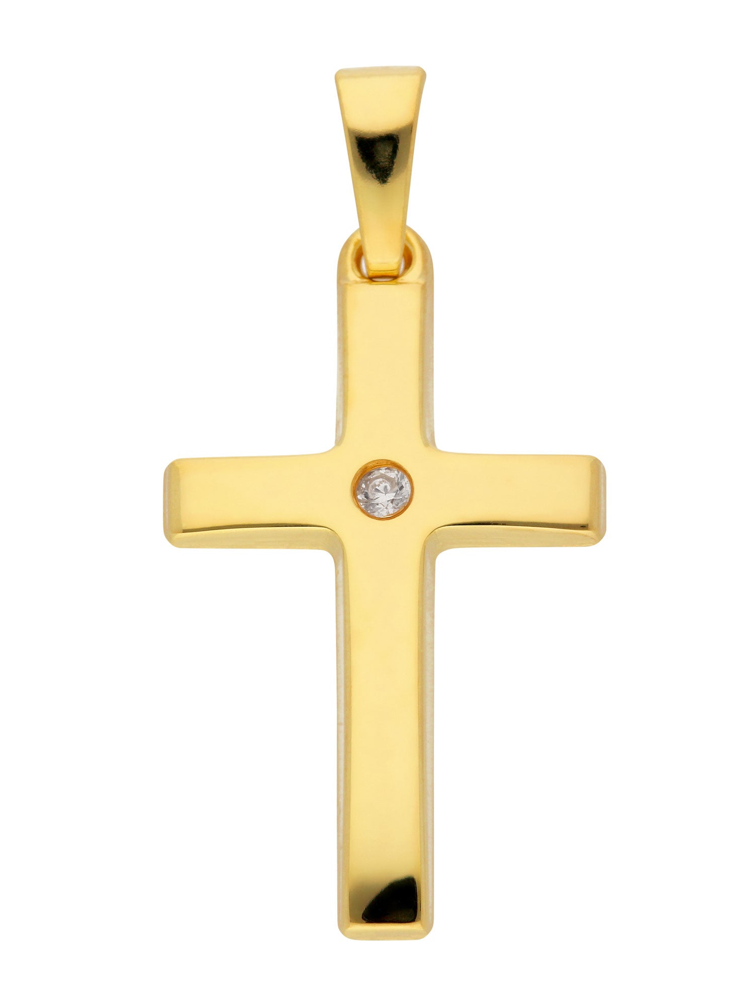 Adelia´s 333 Gold Kreuz Anhänger mit Zirkonia