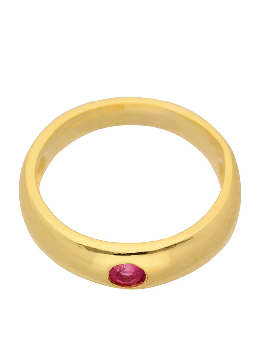 Adelia´s 585 Gold Anhänger Taufring mit Rubin Ø 11,2 mm