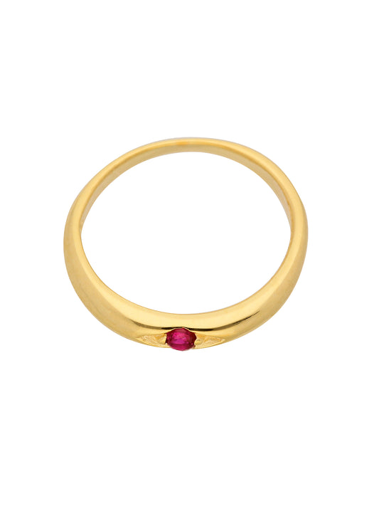 Adelia´s 333 Gold Anhänger Taufring mit Rubin Ø 10,1 mm