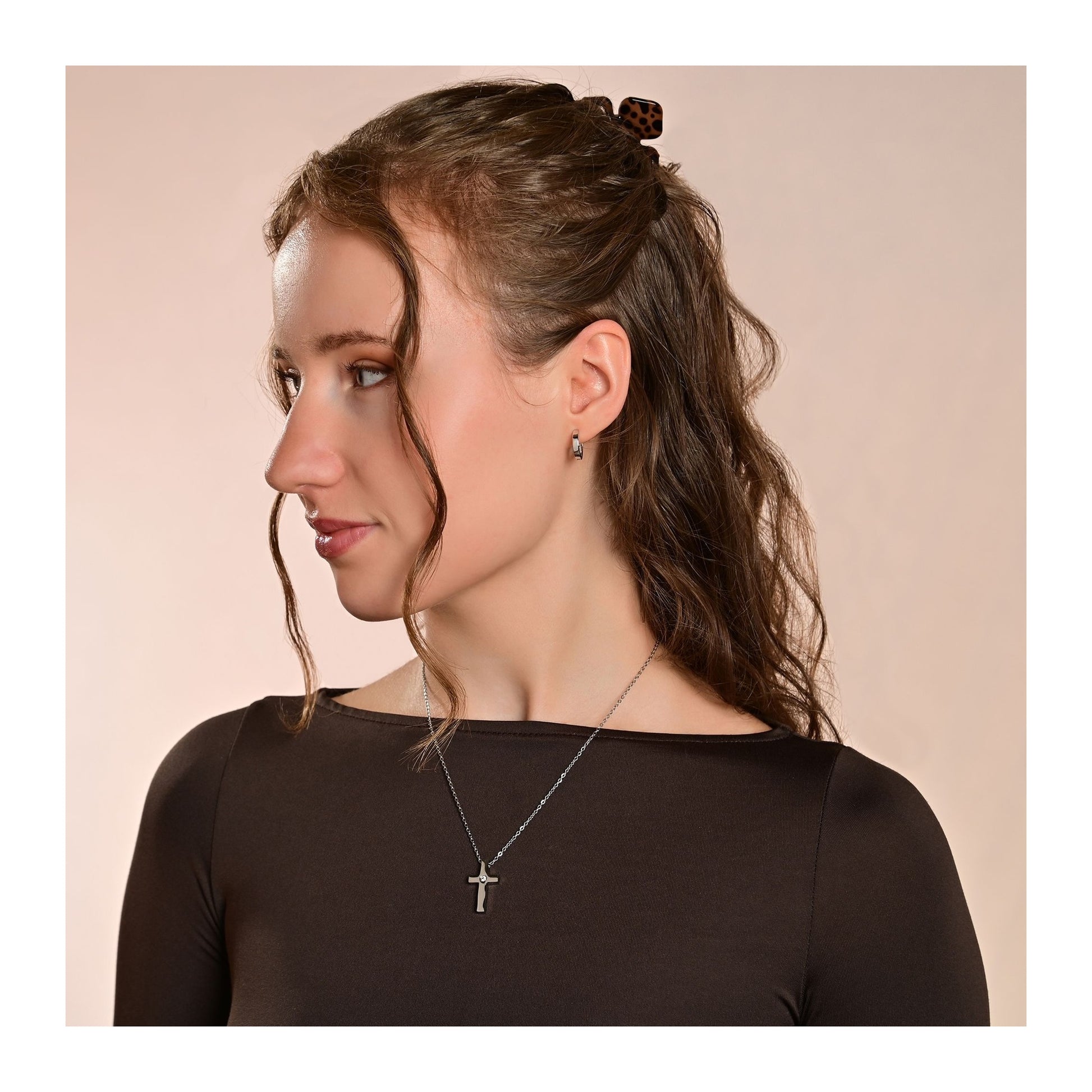 Damen Ohrringe – Klappcreole aus 925 Silber