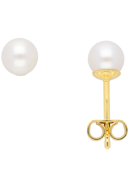 Adelia´s 585 Gold Ohrringe   Ohrstecker mit Süßwasser Zuchtperle