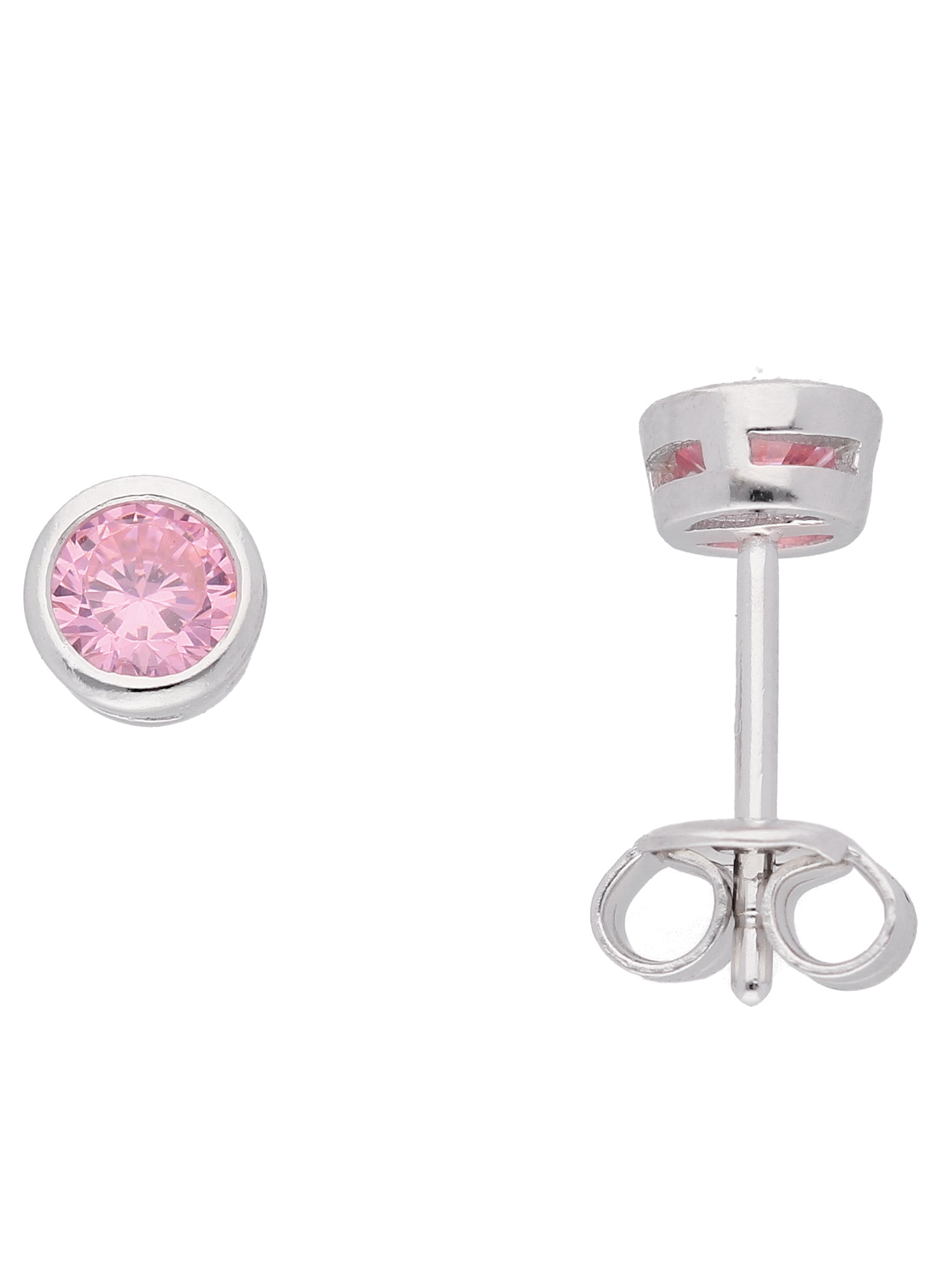 Adelia´s 925 Silber Ohrringe   Ohrstecker mit Zirkonia Ø 5 mm