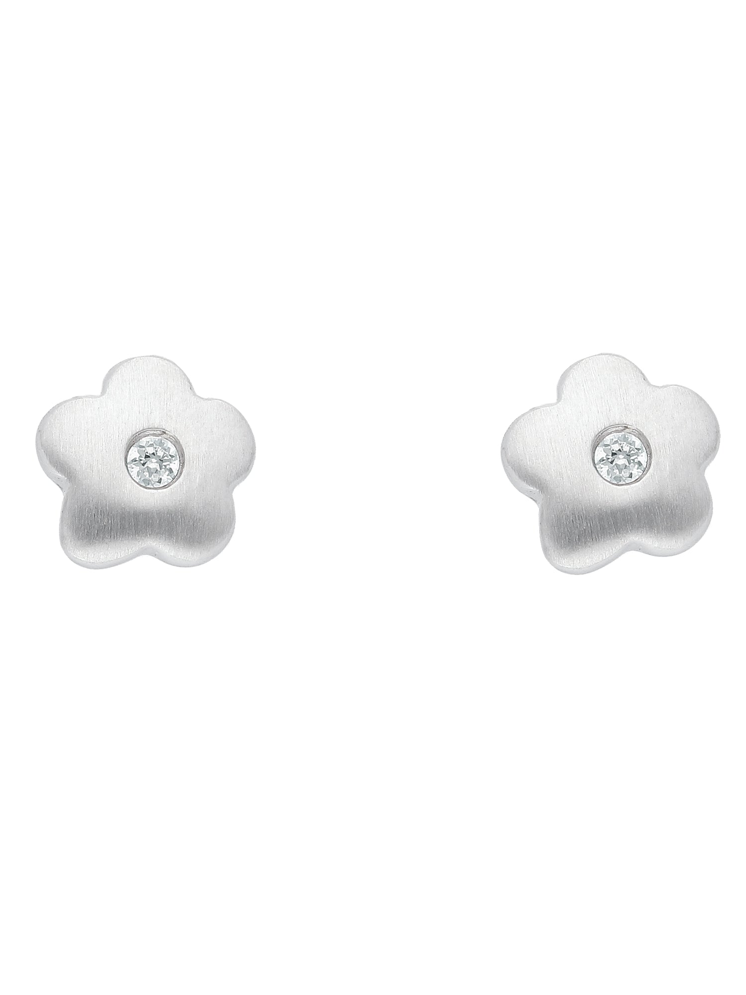Adelia´s 925 Silber Ohrringe   Ohrstecker Blüte mit Zirkonia