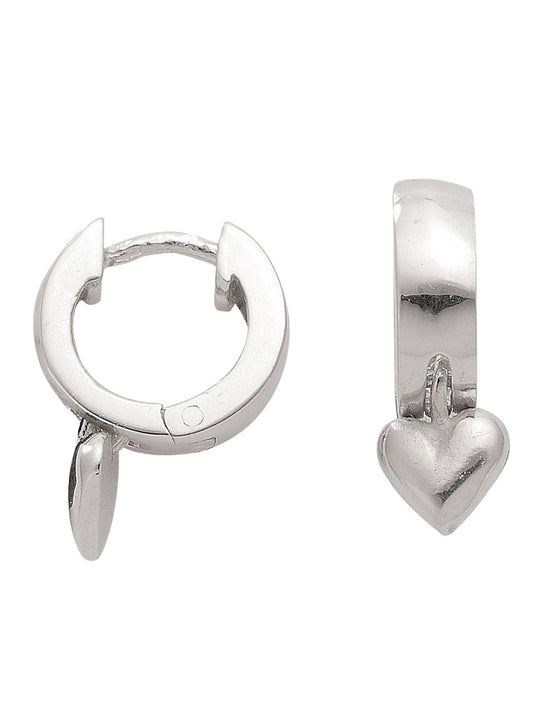 Adelia´s 925 Silber Ohrringe   Creolen Herz Ø 10,8 mm