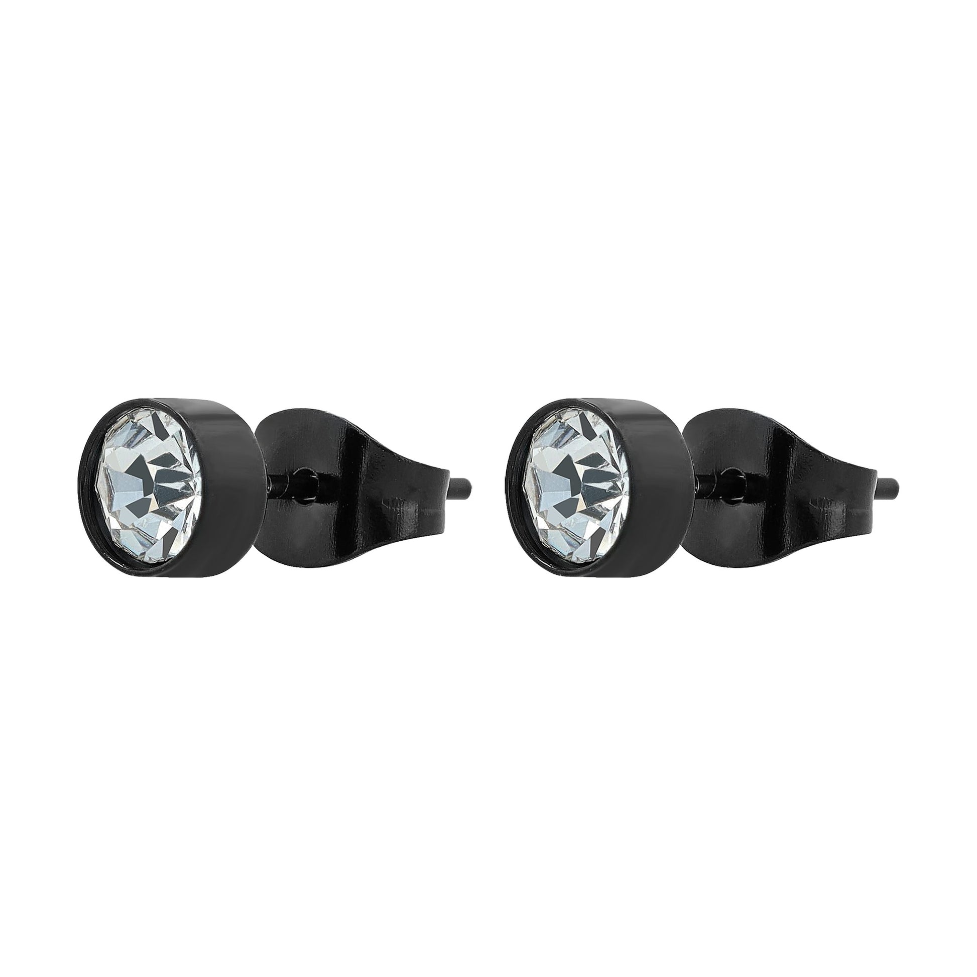 Unisex Ohrringe – Ohrstecker aus Edelstahl mit Strass Steinchen