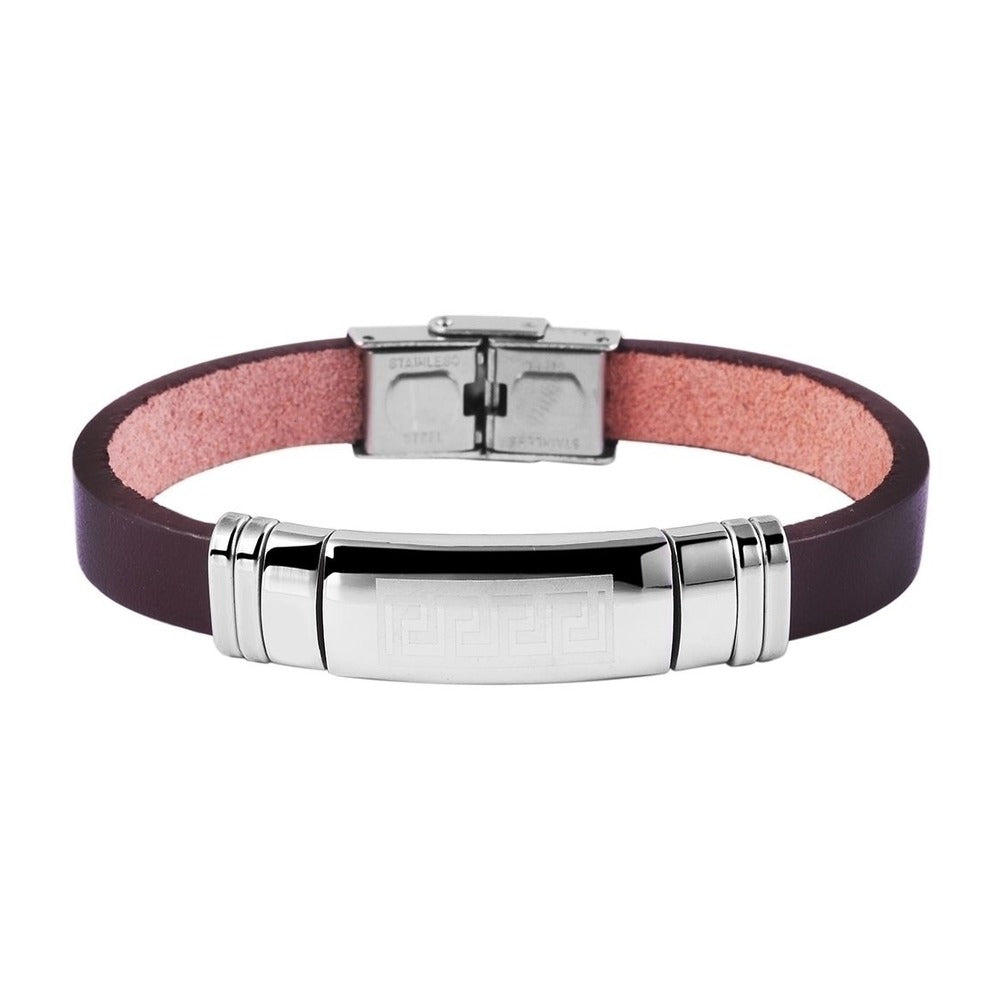 Herren Armband aus Leder 21,7 cm
