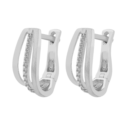 Damen Ohrringe – Ohrstecker aus 925 Silber mit Zirkonia