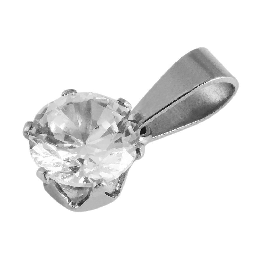 Damen Anhänger aus Edelstahl mit Zirkonia
