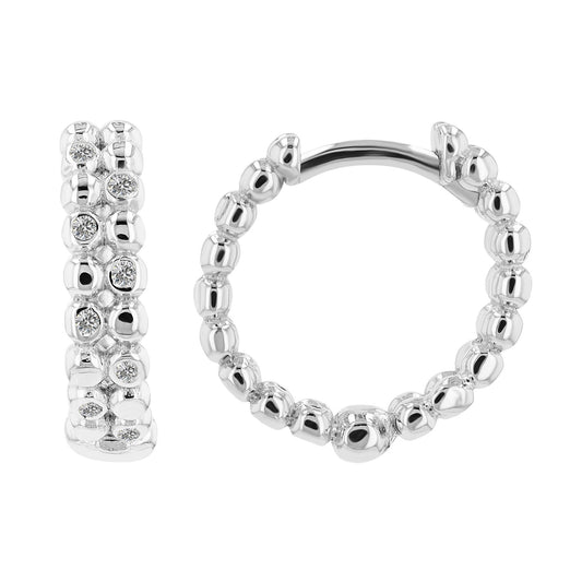 Damen Ohrringe – Creole aus 925 Silber mit Zirkonia