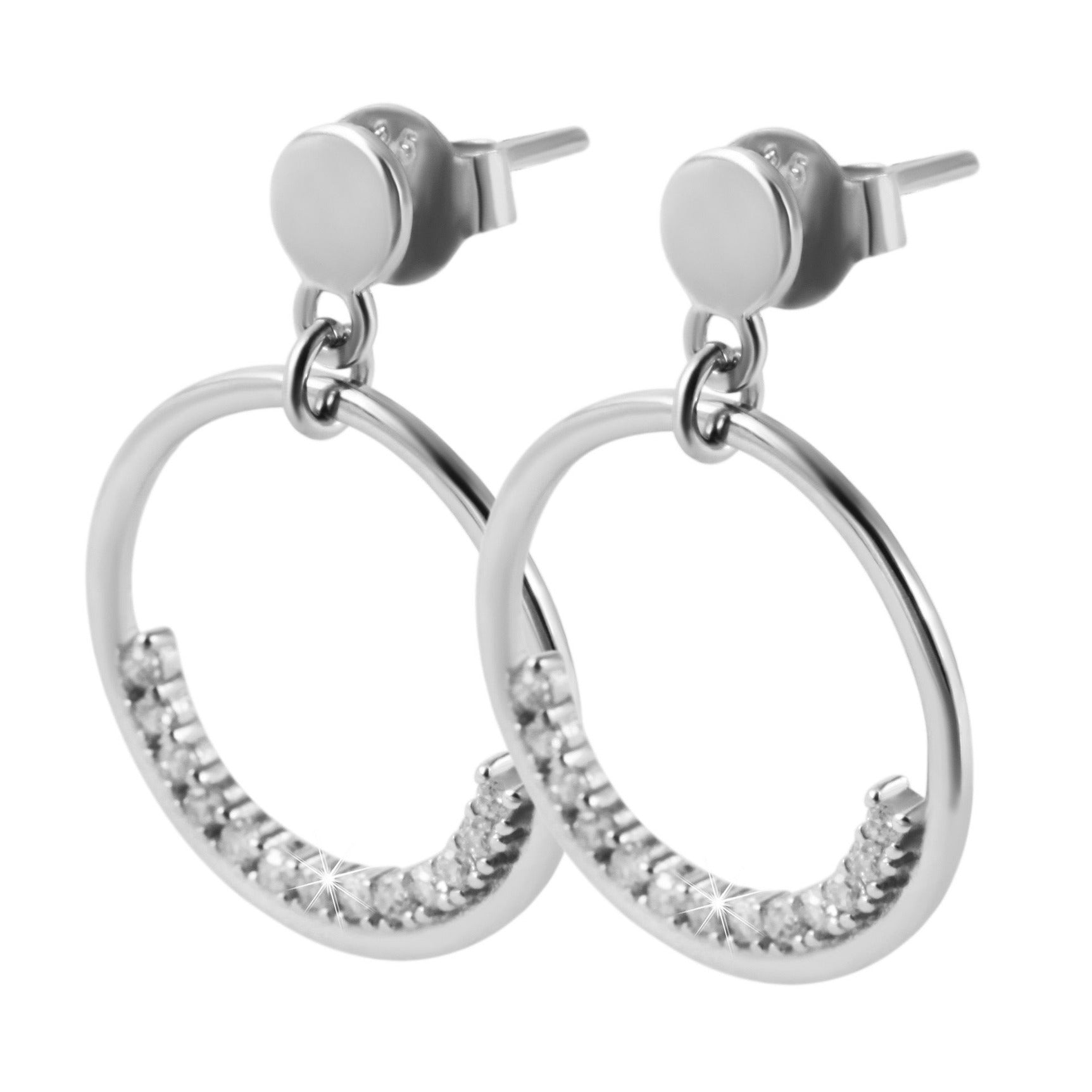 Damen Ohrringe – Ohrstecker aus 925 Silber mit Zirkonia