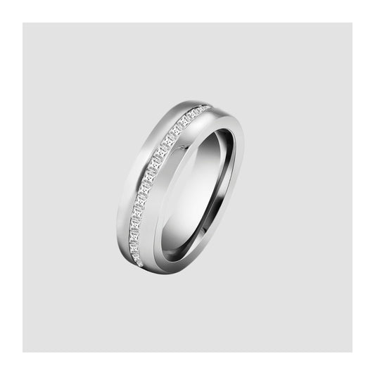 Damen Ring aus Edelstahl mit Strass Steinchen
