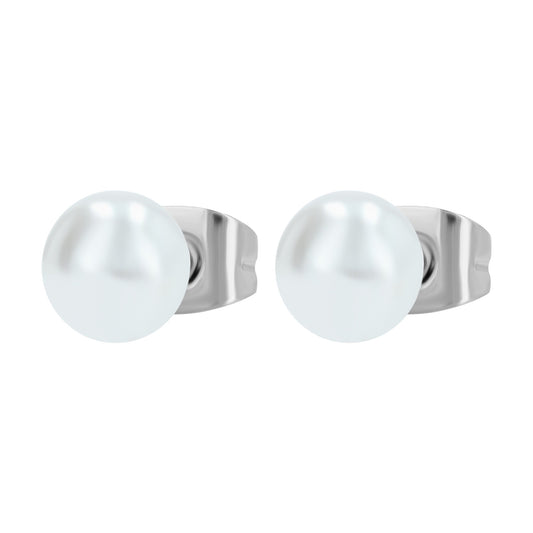 Damen Ohrringe – Ohrstecker aus Edelstahl mit Perle