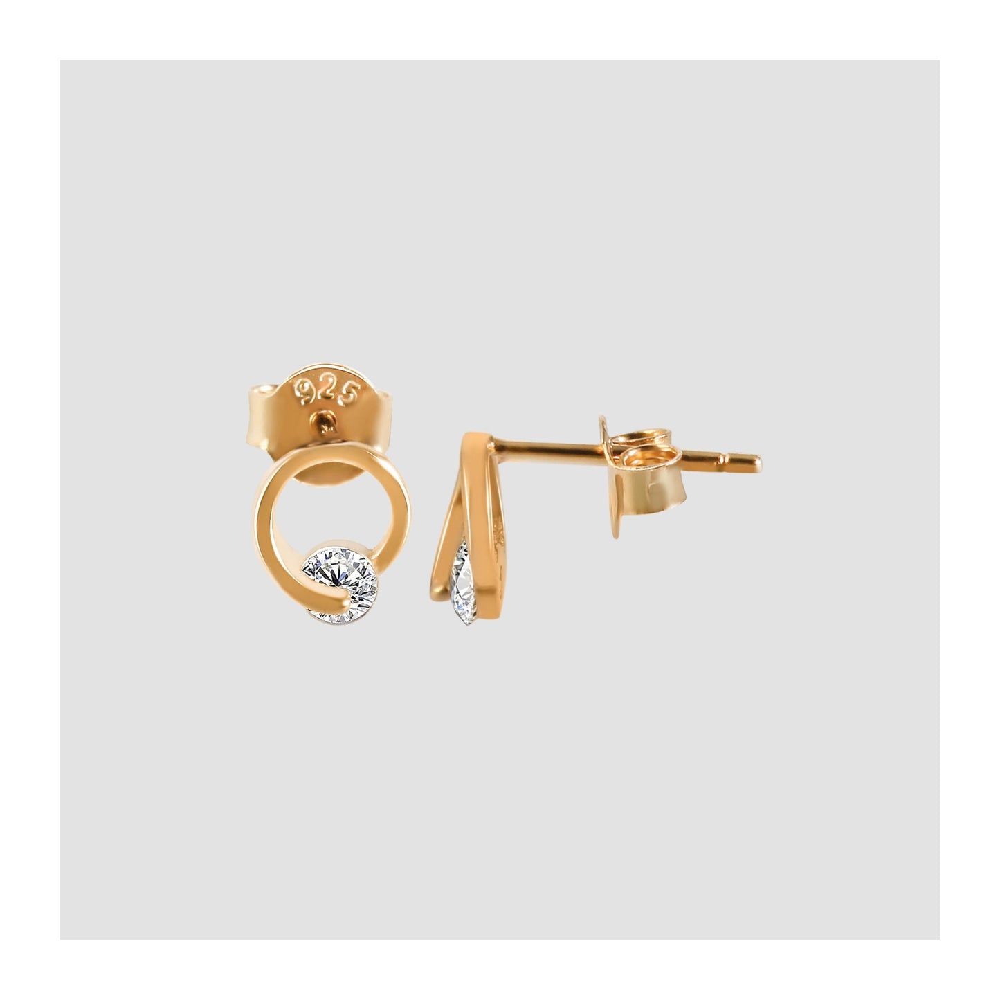 Damen Ohrringe – Ohrstecker aus 925 Silber mit Zirkonia