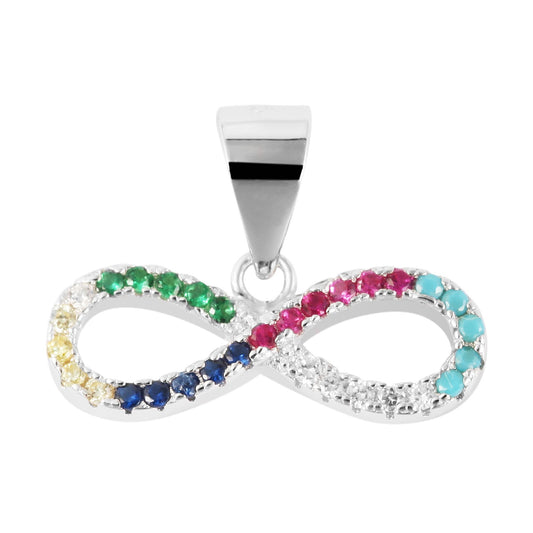 Damen Anhänger – Unendlichkeitszeichen Anhänger aus 925 Silber mit Zirkonia