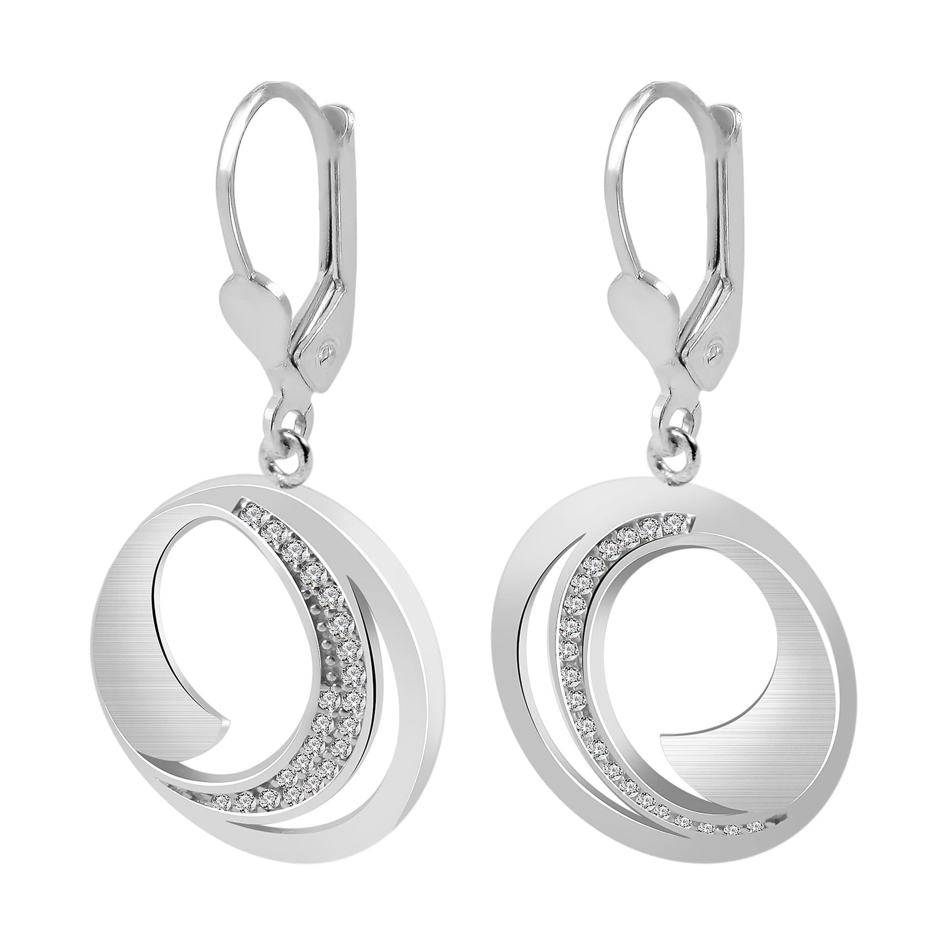 Damen Ohrringe – Ohrhänger aus 925 Silber mit Zirkonia