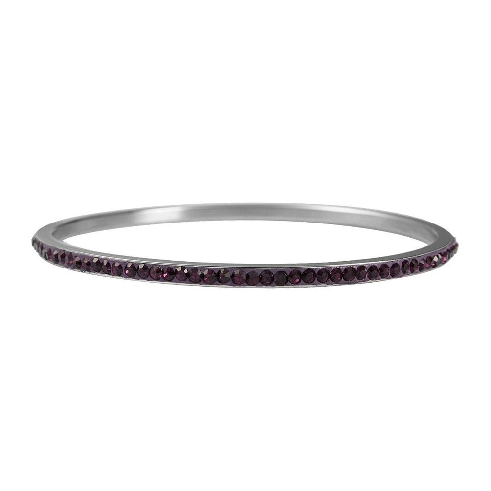 Damen Armband – Armreif aus Edelstahl mit Zirkonia Ø 6,0 cm cm