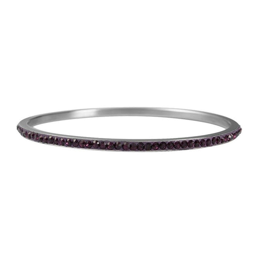 Damen Armband – Armreif aus Edelstahl mit Zirkonia Ø 6,0 cm cm