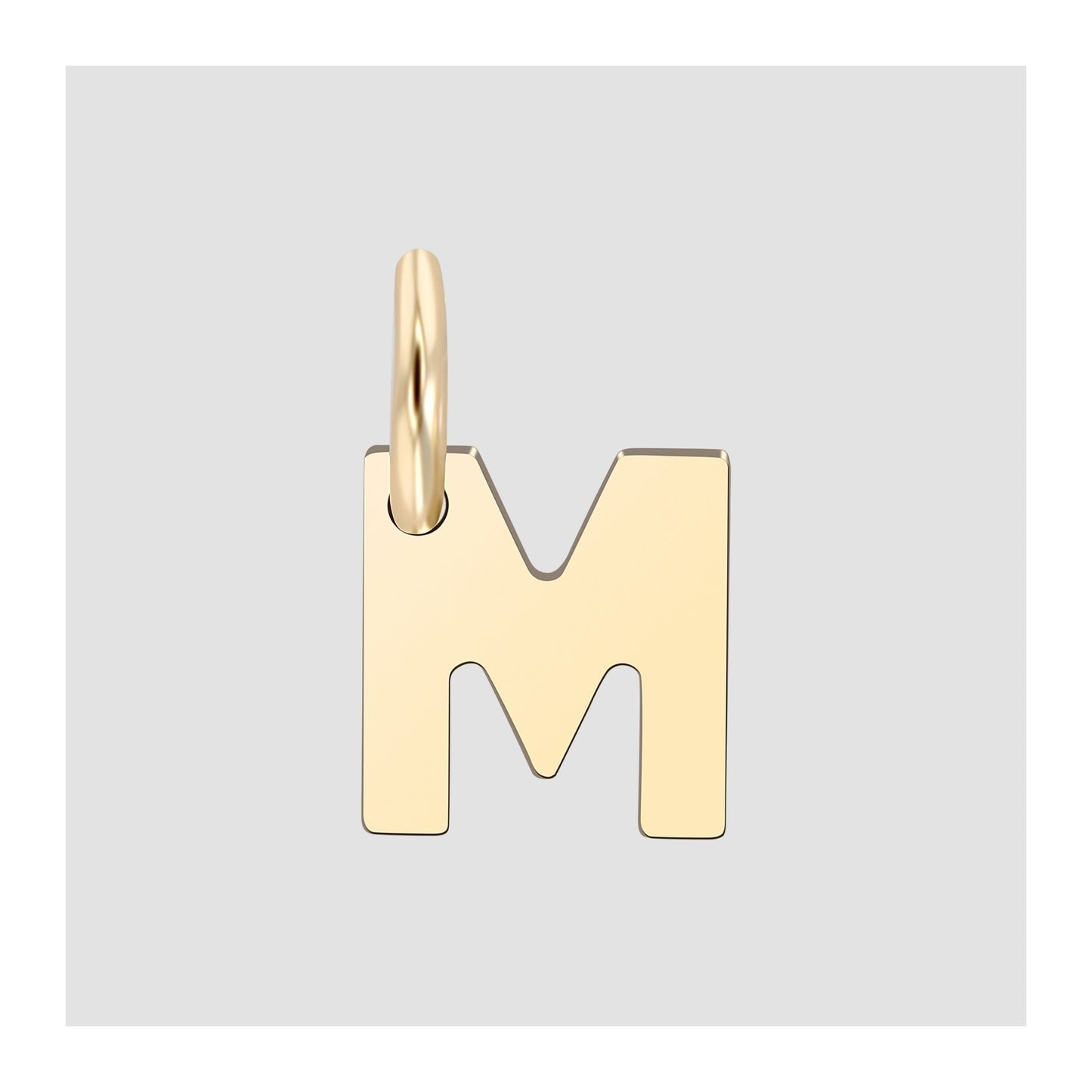 Unisex Anhänger – Buchstabe N Buchstabenanhänger aus 375 Gold