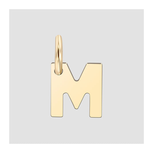Unisex Anhänger – Buchstabe N Buchstabenanhänger aus 375 Gold