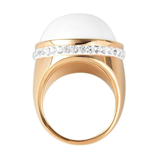Damen Ring aus Edelstahl mit Strass Steinchen