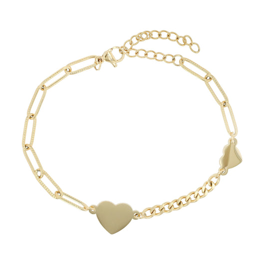 Damen Armband – Herz aus Edelstahl 18 cm