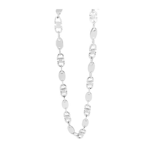 Damen Halskette – Plattenkette aus 925 Silber 55 cm