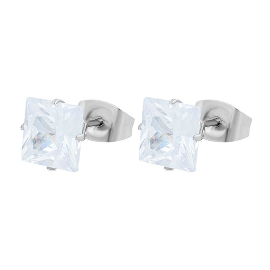 Damen Ohrringe – Ohrstecker aus Edelstahl mit Zirkonia