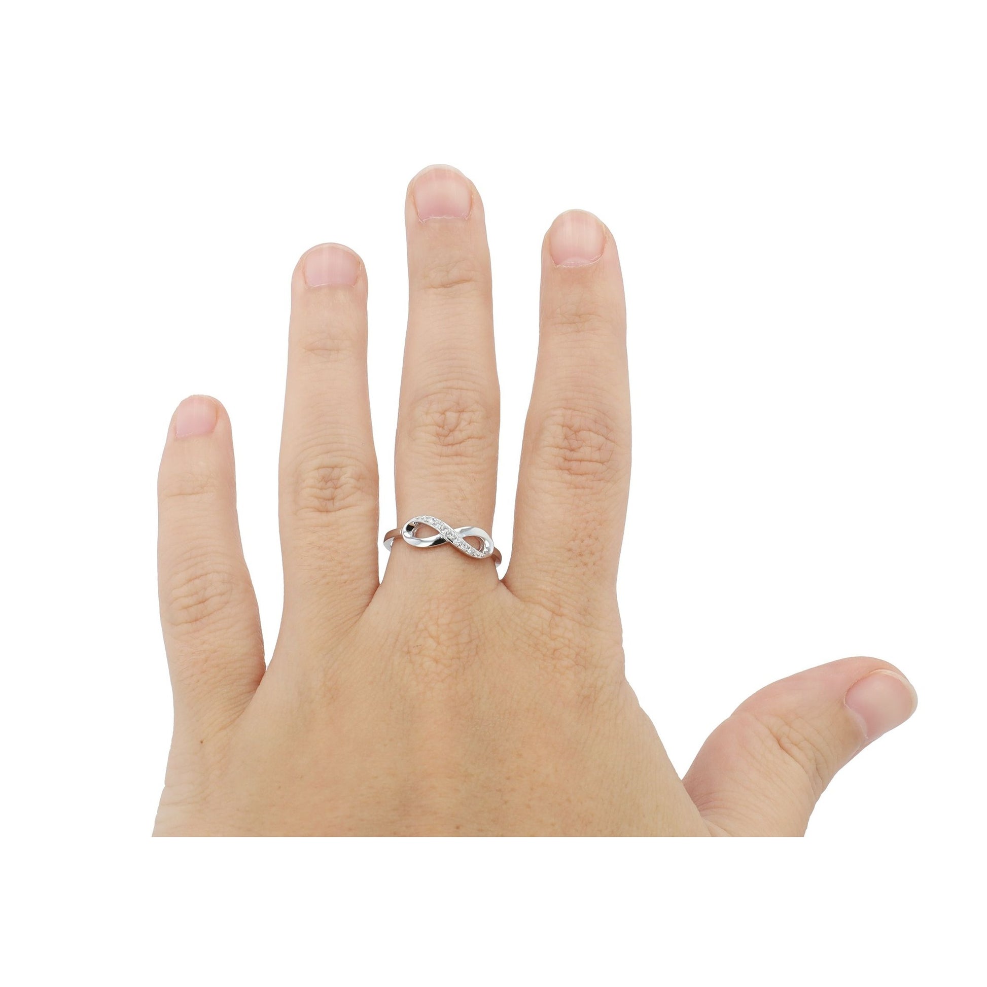 Damen Ring Unendlichkeitszeichen aus 925 Silber mit Zirkonia