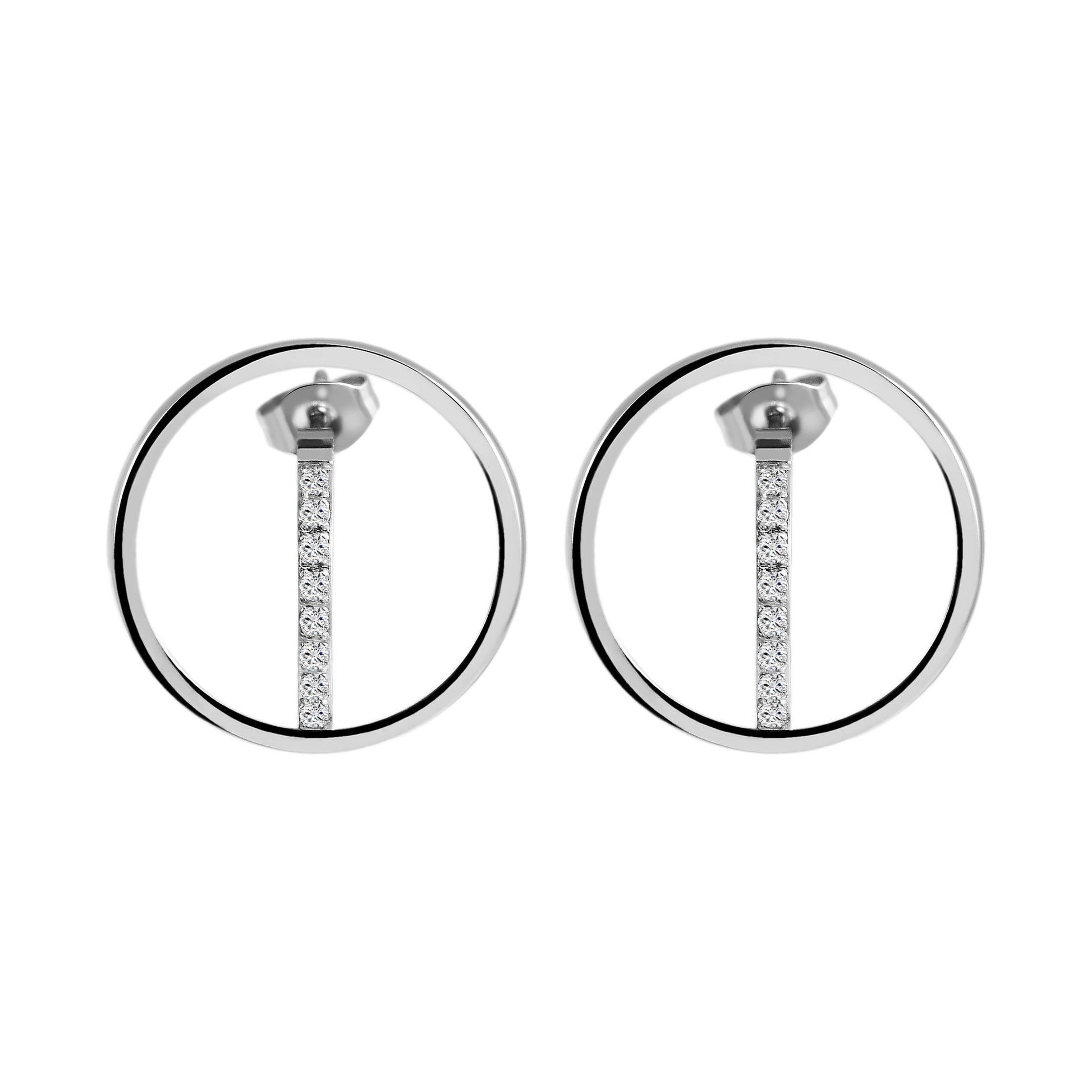 Damen Ohrringe – Ohrstecker aus Edelstahl mit Strass Steinchen