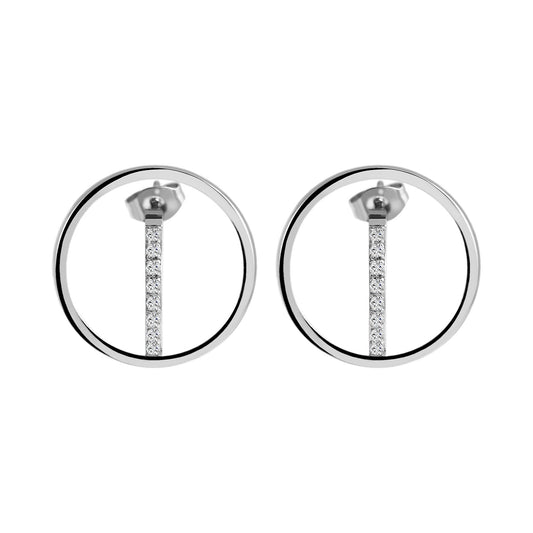 Damen Ohrringe – Ohrstecker aus Edelstahl mit Strass Steinchen