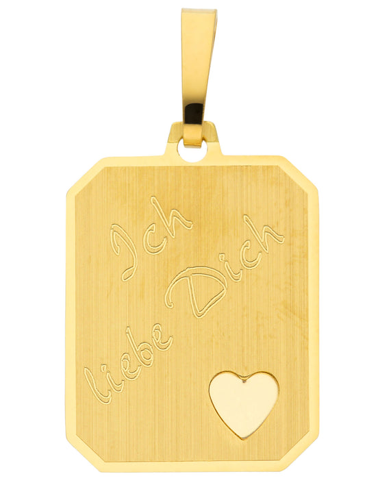 Adelia´s 585 Gold Gravurplatte Anhänger
