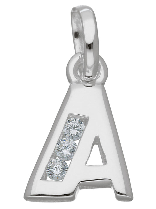 Adelia´s 925 Silber Buchstabenanhänger mit Zirkonia